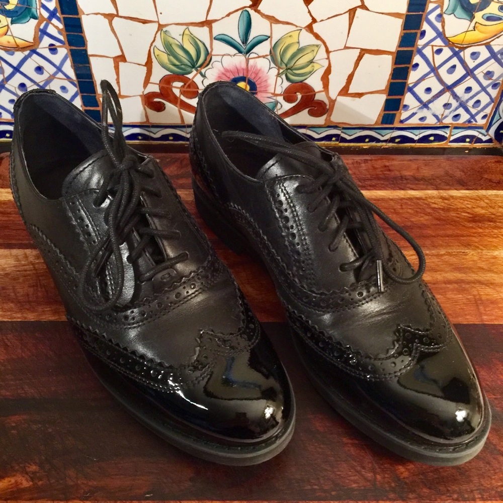Rockport Alanda Derby Wingtip Patten Leather Shoes